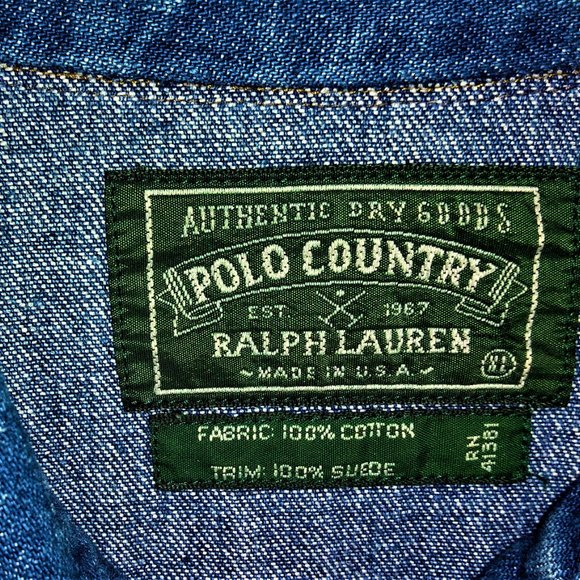 Vintage Ralph Lauren!!* denim long sleeve. - Picture 5 of 8